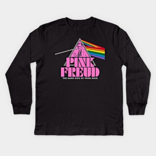 Pink Freud Kids Long Sleeve T-Shirt